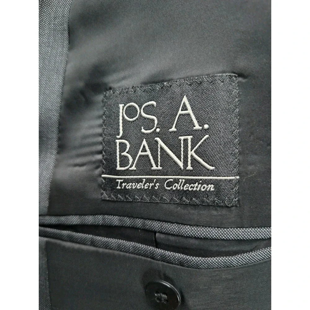 Jos A Bank Mens Tailored Fit Wool Sports Coat 44R Gray 2 Button Blazer G801